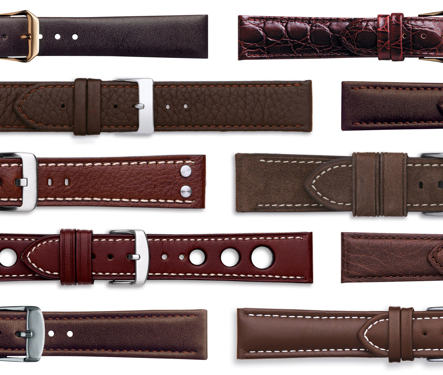 brown leather strap