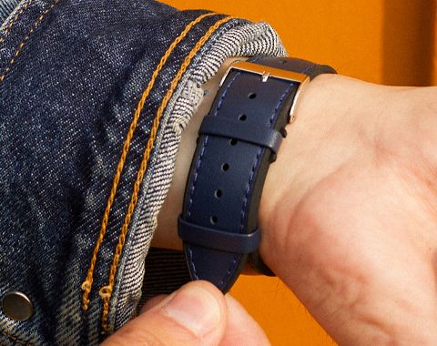 Classic Silicone Lined Soft Leather Watch Strap