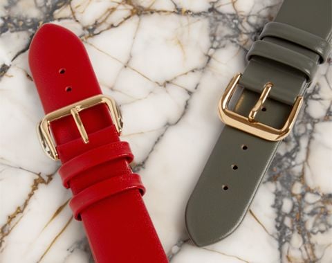 Unstitched Classic Smooth Leather Watch Strap