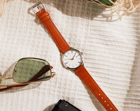 Slim Italian Saddle Leather Watch Strap