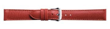 Classic Lizard Print Embossed Leather Watch Strap