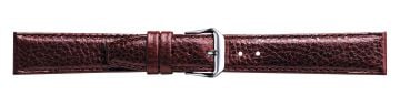 Padded Classic Buffalo Print Leather Watch Strap