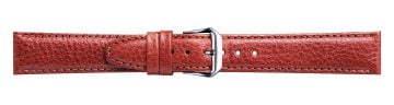 Padded Classic Buffalo Print Leather Watch Strap