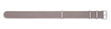 Grey NATO watch strap with silver buckle