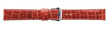 Shiny Crocodile Print Leather Watch Strap