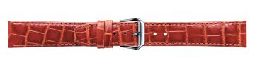 Shiny Crocodile Print Leather Watch Strap