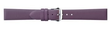 Purple leather watch strap with silver buckle