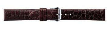 Crocodile Print Leather Dress Watch Strap