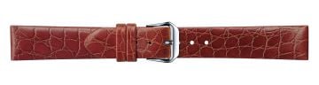 Crocodile Print Leather Dress Watch Strap