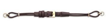 Brown cocktail watch strap with gold buckle