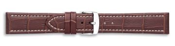 Thick Alligator Print Long Watch Strap with Stitching