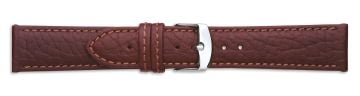 Brown camel print leather watch strap with silver buckle
