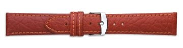 Tan camel print leather watch strap with silver buckle