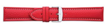 Padded Buffalo Print Leather Watch Strap with Stitching