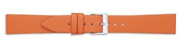 Tan vegan leather watch strap with silver buckle