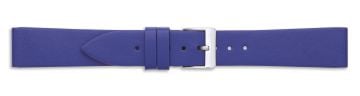 Blue vegan leather watch strap with silver buckle
