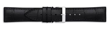 Silicone Lined Alligator Print Leather Watch Strap