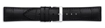 Silicone Lined Alligator Print Leather Watch Strap
