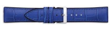 Silicone Lined Alligator Print Leather Watch Strap