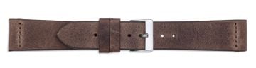 Grey Badalassi Carlo Wax Leather Watch Strap