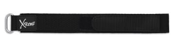 Black hook and loop watch strap