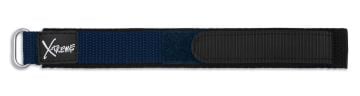 Blue hook and loop watch strap
