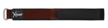 Brown hook and loop watch strap