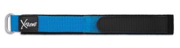 Blue hook and loop watch strap
