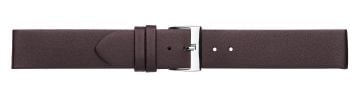 Brown leather watch strap with silver buckle