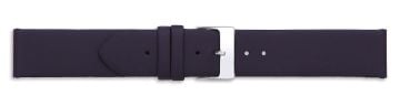 Blue leather watch strap with silver buckle
