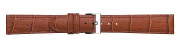Semi-padded Alligator Print Italian Leather Watch Strap