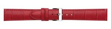 Semi-padded Alligator Print Italian Leather Watch Strap