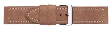 Parallel Aniline Leather Watch Strap with Stitching