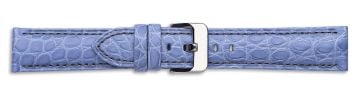 Purple genuine alligator skin watch strap with silver buckle