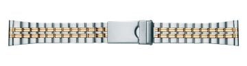 Stainless steel tone-tone watch bracelet
