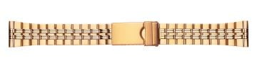 Stainless steel PVD gold plated watch bracelet
