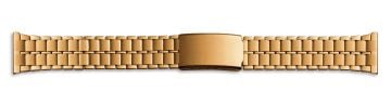 PVD gold plated stainless steel watch strap