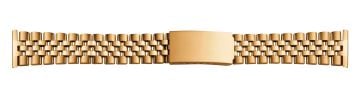 Stainless steel PVD gold plated watch bracelet