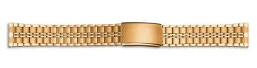 PVD gold plated stainless steel watch strap