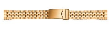 Stainless steel PVD gold plated watch bracelet
