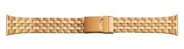Stainless steel PVD gold plated watch bracelet