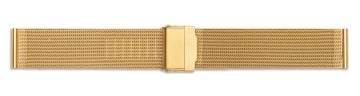 Stainless steel PVD gold plated mesh watch bracelet