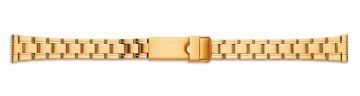 Stainless steel PVD gold plated watch bracelet