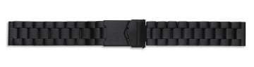 Stainless steel PVD black plated watch bracelet