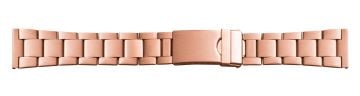 Stainless steel PVD rose gold plated watch bracelet