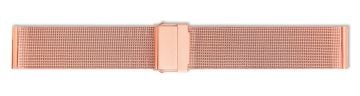 Stainless steel PVD rose gold plated mesh watch bracelet