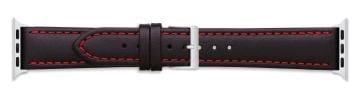 Leather Watch Strap with Coloured Stitching for Apple Watch