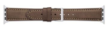 Italian Leather Watch Strap with Stitch Details for Apple Watch