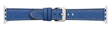 Textured Leather Strap with Cream Stitching for Apple Watch